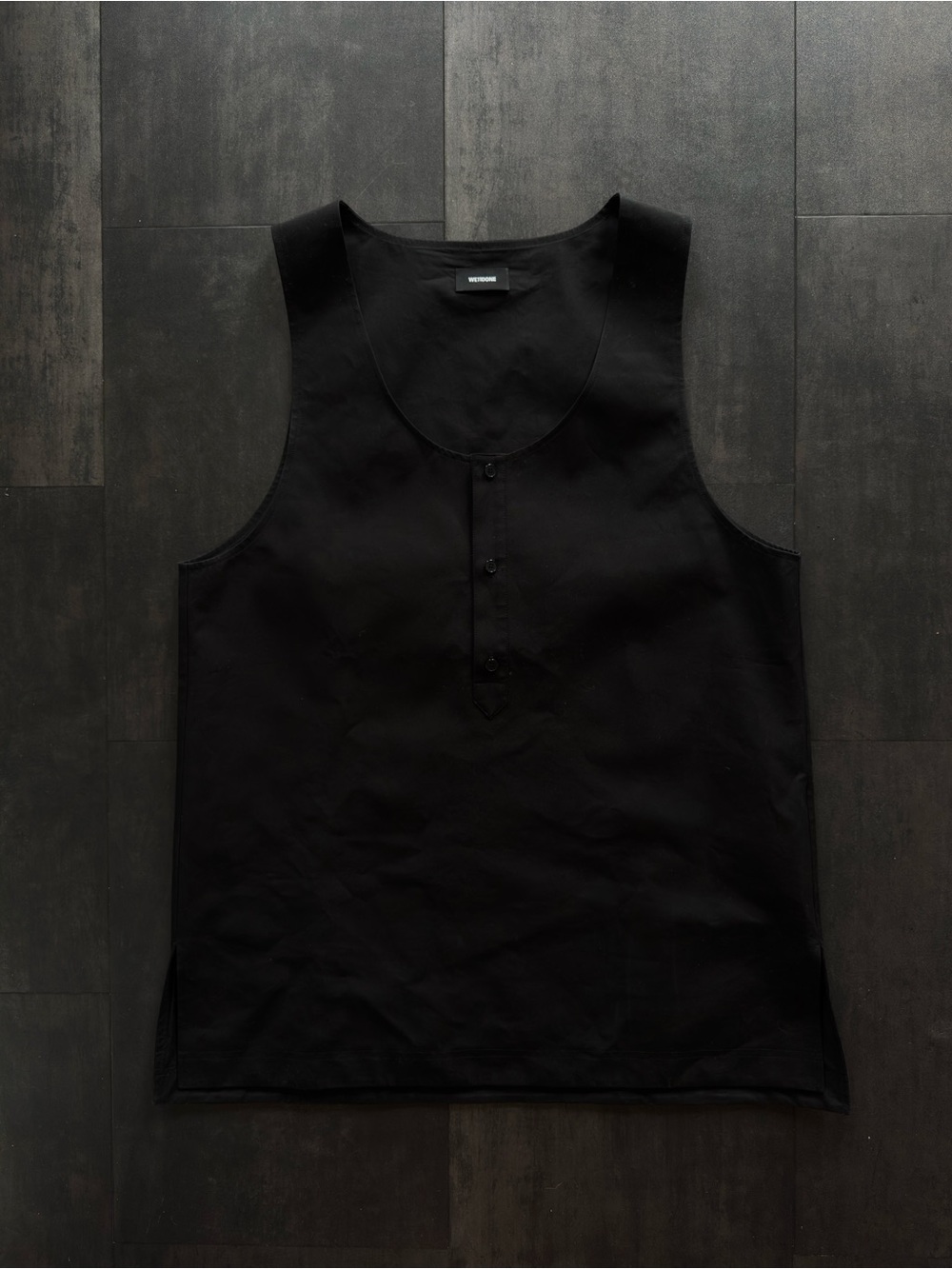 WE11DONE Black Tank Top
